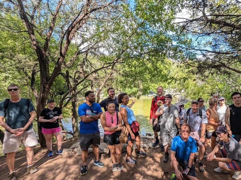 A Wander and Hike group on the Barton Creek Greenbelt in Austin, Texas
