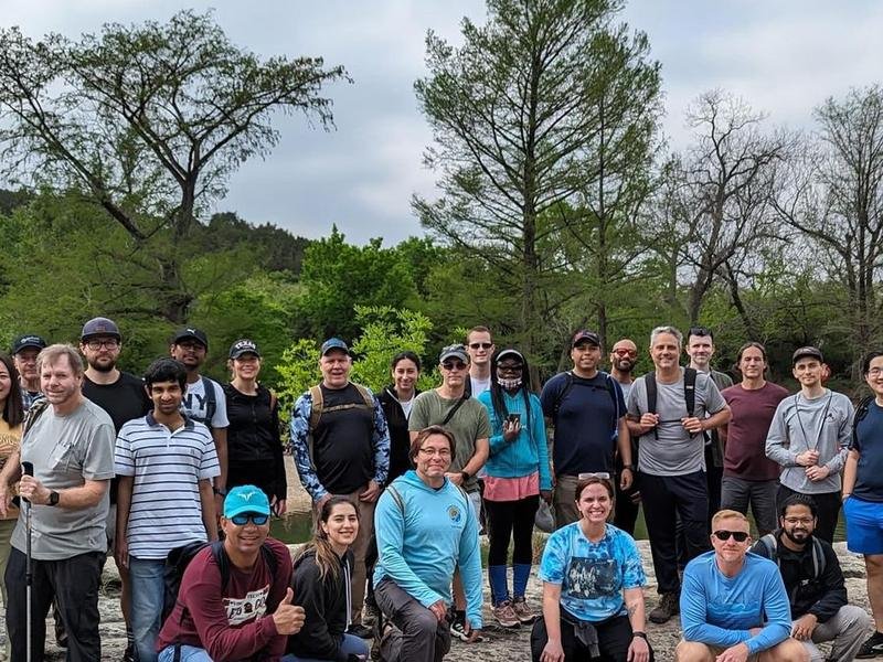 A Wander and Hike group at McKinney Falls State Park, Texas